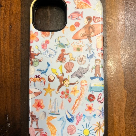 unbranded Other - Colorful Curious George and Ocean Theme Phone Case IPhone 13